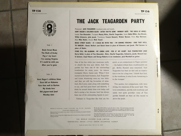 Jack Teagarden : The Jack Teagarden Party (LP)