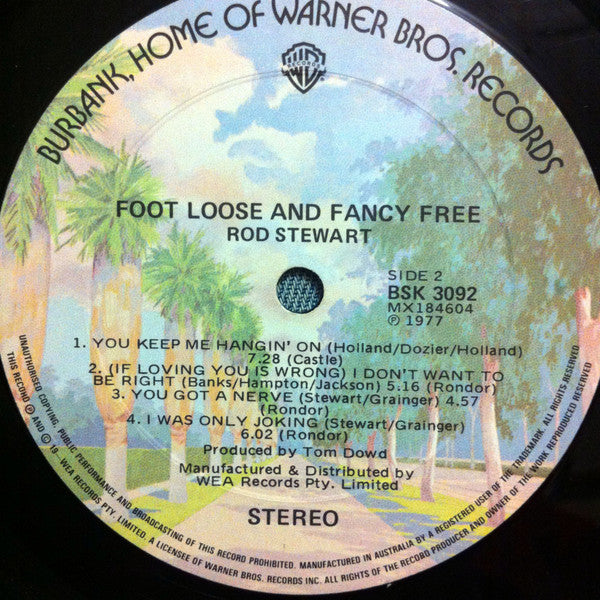 Rod Stewart : Foot Loose & Fancy Free (LP, Album)