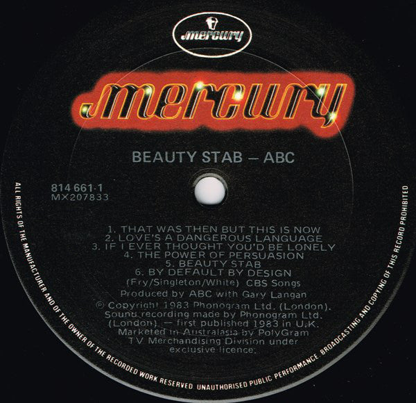 ABC : Beauty Stab (LP, Album)