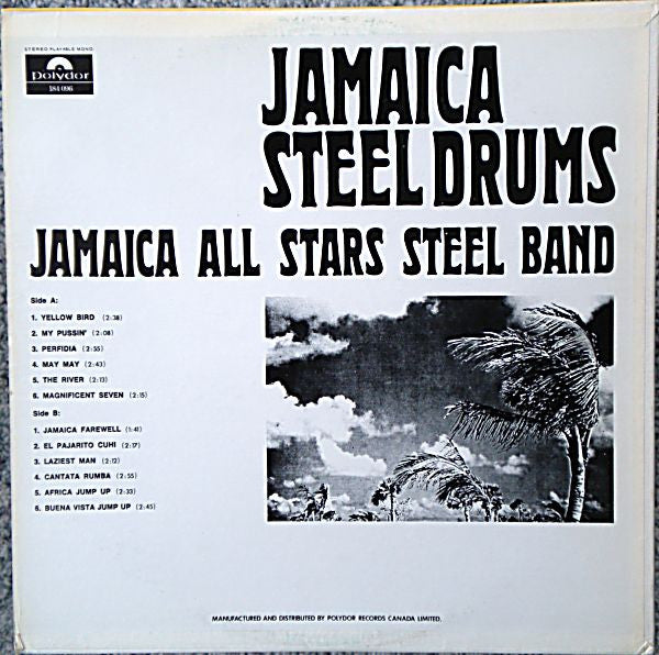 Jamaica All Stars Steel Band : Jamaica Steel Drums (LP, Album)