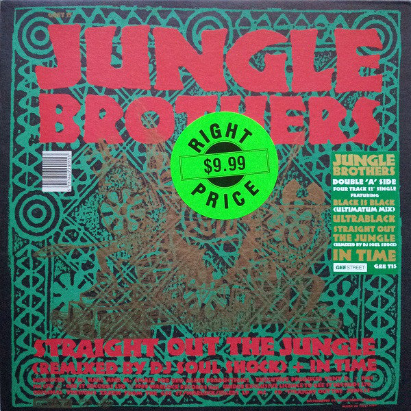 Jungle Brothers : Black Is Black / Straight Out The Jungle (Remixed By DJ Soul Shock) + In Time (12&quot;, Single)