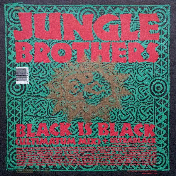 Jungle Brothers : Black Is Black / Straight Out The Jungle (Remixed By DJ Soul Shock) + In Time (12", Single)