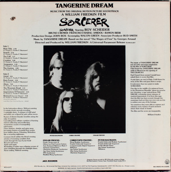 Tangerine Dream : Sorcerer (Music From The Original Motion Picture Soundtrack) (LP, Album, Glo)