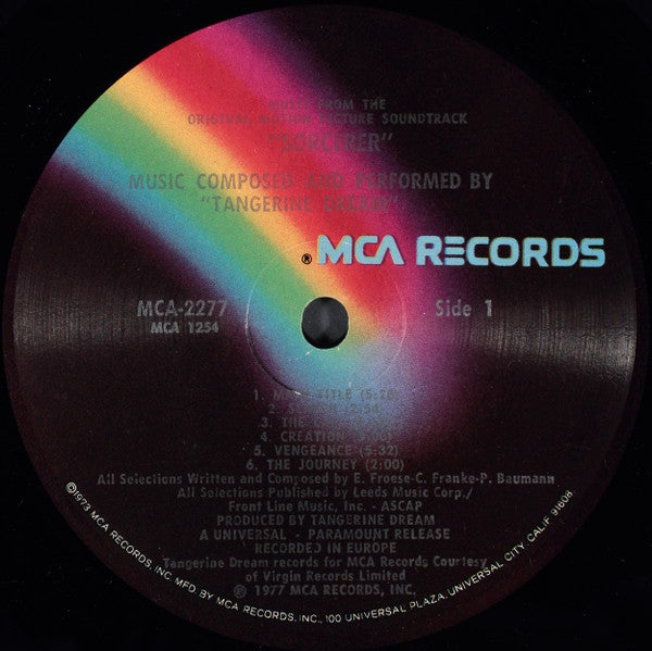 Tangerine Dream : Sorcerer (Music From The Original Motion Picture Soundtrack) (LP, Album, Glo)