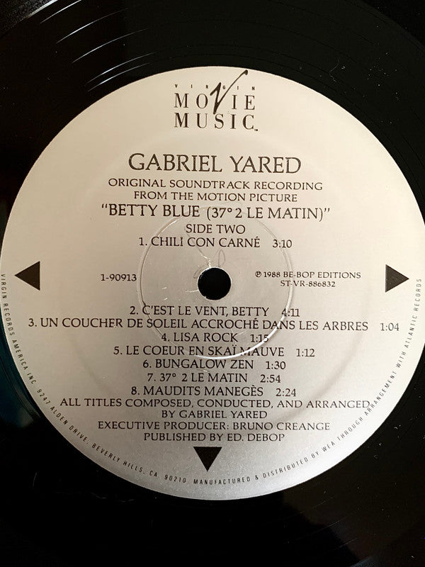 Gabriel Yared : Betty Blue (37°2 Le Matin) (Original Motion Picture Soundtrack) (LP, Album)