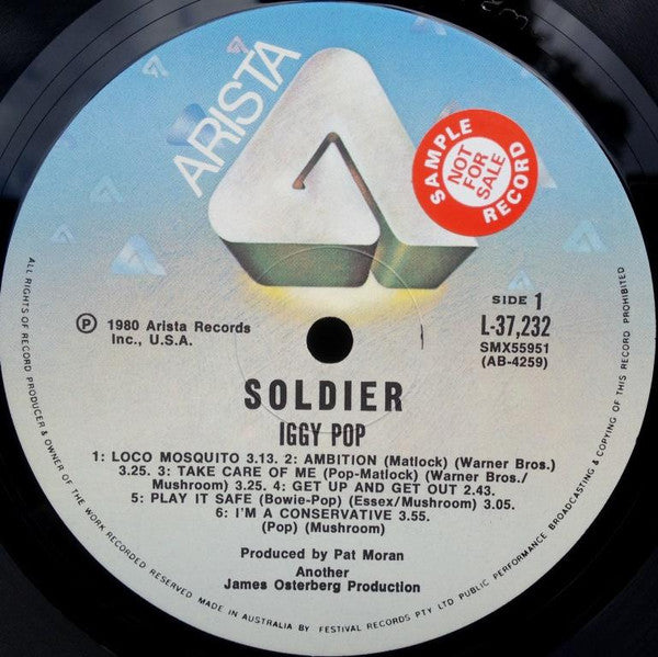 Iggy Pop : Soldier (LP, Album)