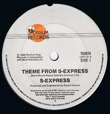 S'Express : Theme From S-Express (7")