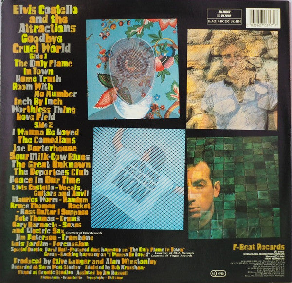 Elvis Costello & The Attractions : Goodbye Cruel World (LP, Album)