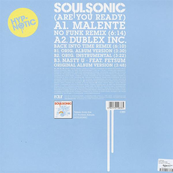 DJ Friction (2) Featuring Ty : Soulsonic (Are You Ready) (12")