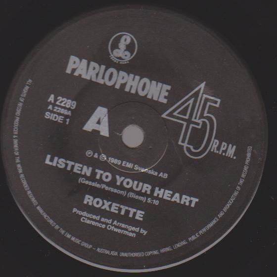 Roxette : Listen To Your Heart (7", Single, Bie)