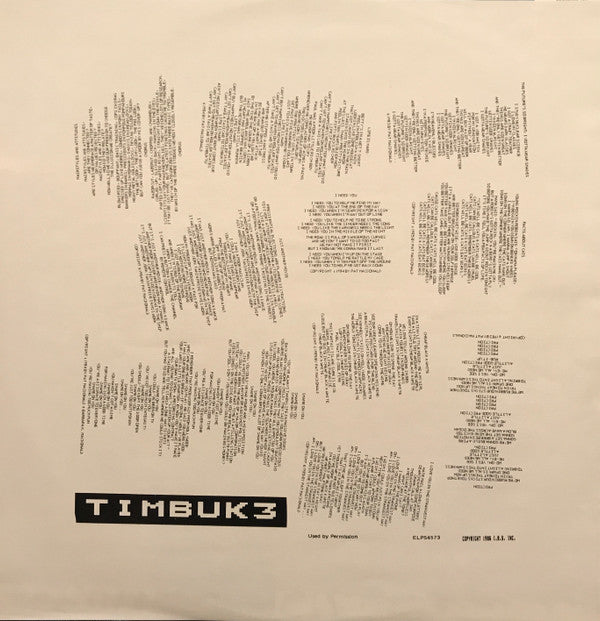 Timbuk 3 : Greetings From Timbuk 3 (LP, Album)