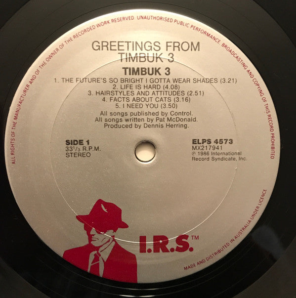 Timbuk 3 : Greetings From Timbuk 3 (LP, Album)