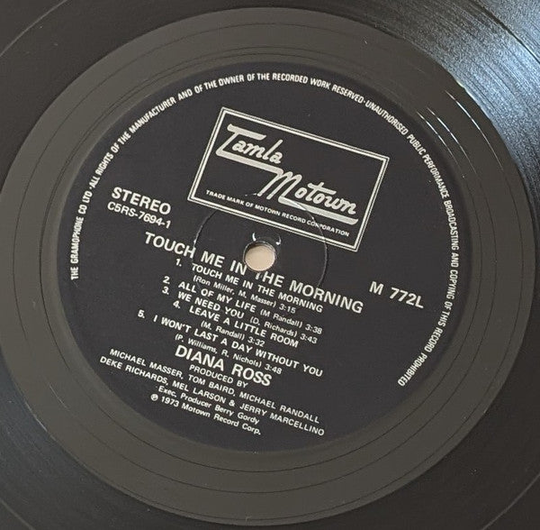 Diana Ross : Touch Me In The Morning (LP, Album, Tam)