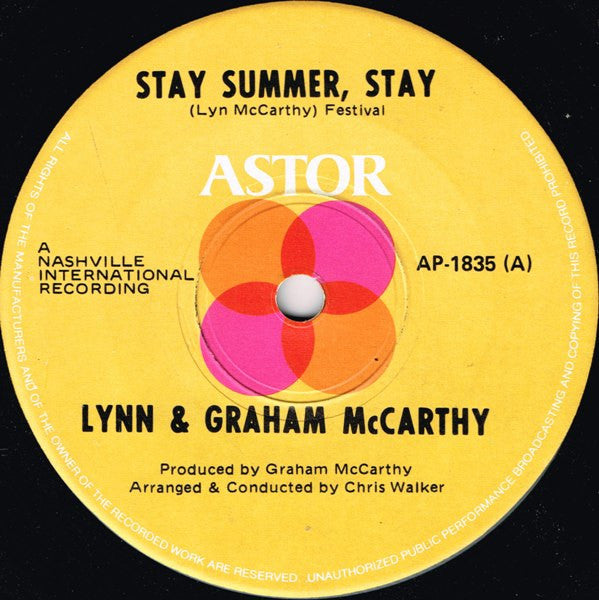 Lynn* &amp; Graham McCarthy : Stay, Summer, Stay (7&quot;, Single)