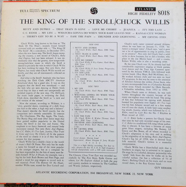 Chuck Willis : The King Of The Stroll (LP, Mono, RE)