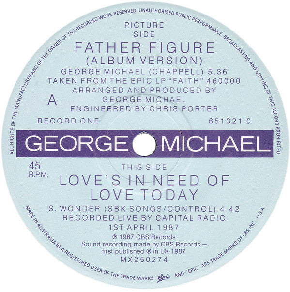 George Michael : Father Figure (2x7", Single, Spe)