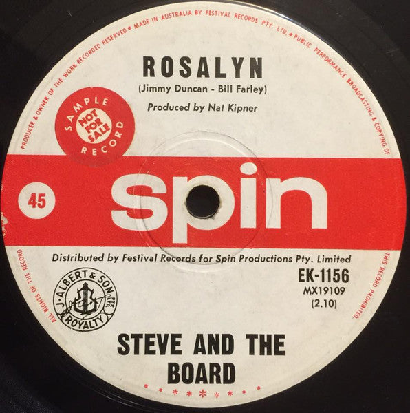Steve And The Board : Rosalyn (7", Single, RE)