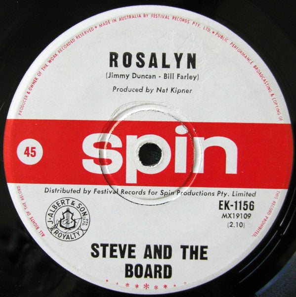 Steve And The Board : Rosalyn (7", Single, RE)