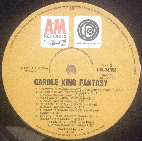 Carole King : Fantasy (LP, Album)