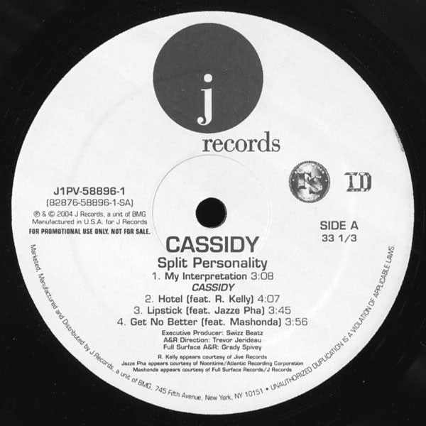 Cassidy (3) : Split Personality (2xLP, Album, Promo, Cle)