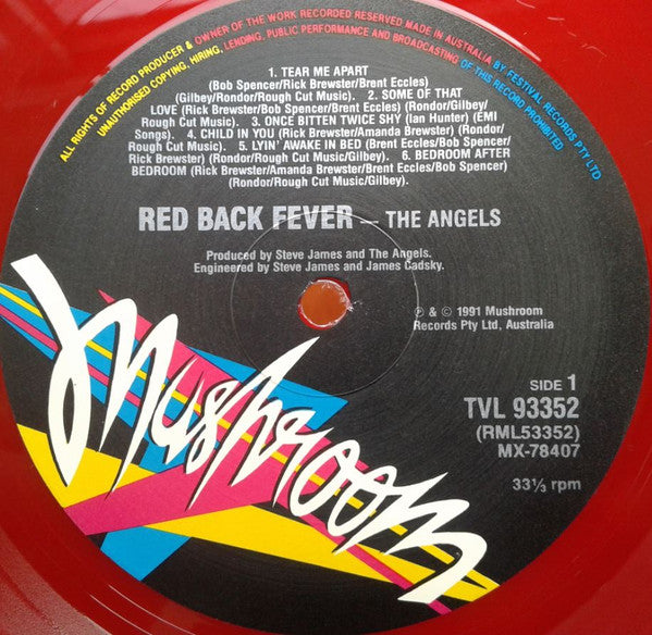 The Angels : Red Back Fever (LP, Album, Ltd, Red)