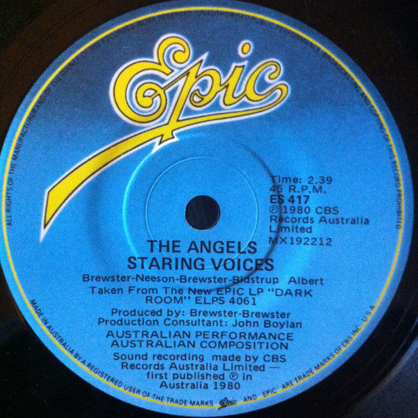 The Angels : No Secrets (7", Single)