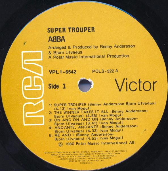 ABBA : Super Trouper (LP, Album)