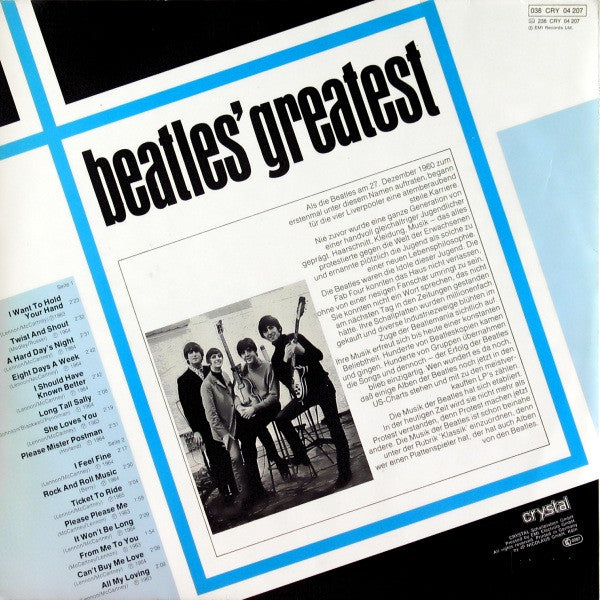 The Beatles : Beatles' Greatest (LP, Comp, RE)