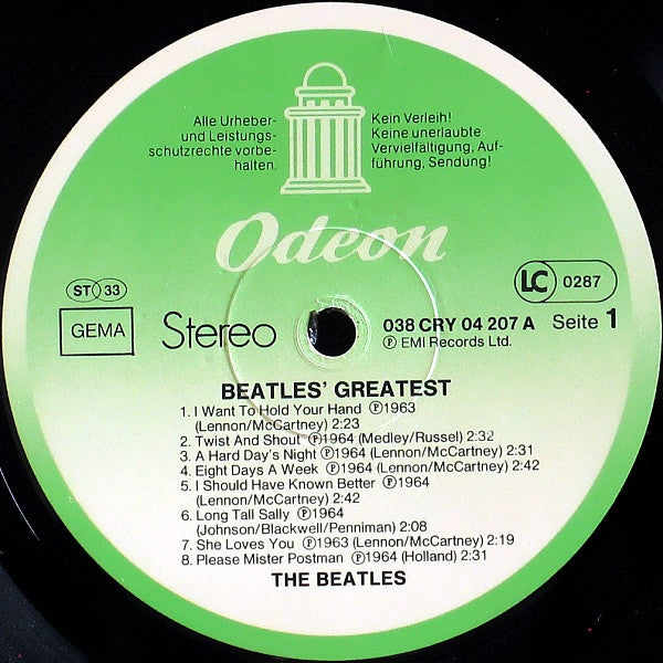 The Beatles : Beatles' Greatest (LP, Comp, RE)