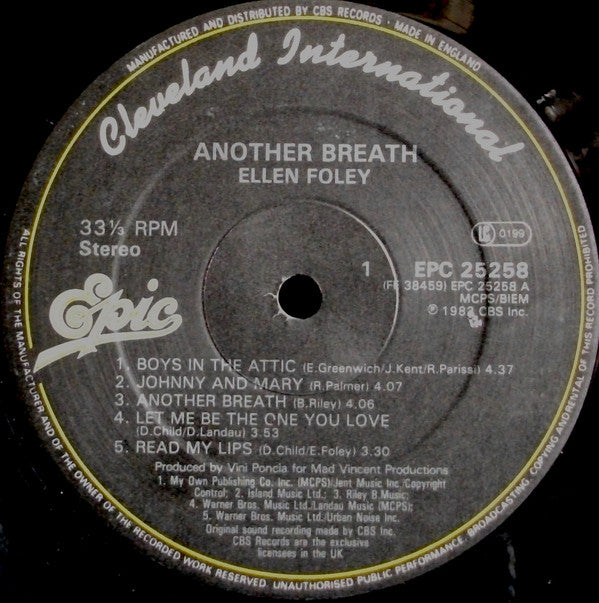 Ellen Foley : Another Breath (LP, Album)