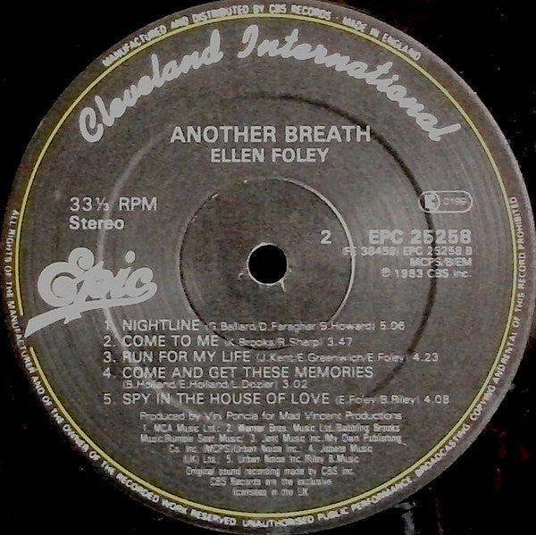 Ellen Foley : Another Breath (LP, Album)