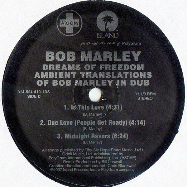 Bob Marley : Dreams Of Freedom (Ambient Translations Of Bob Marley In Dub) (2xLP, Album, Ltd)