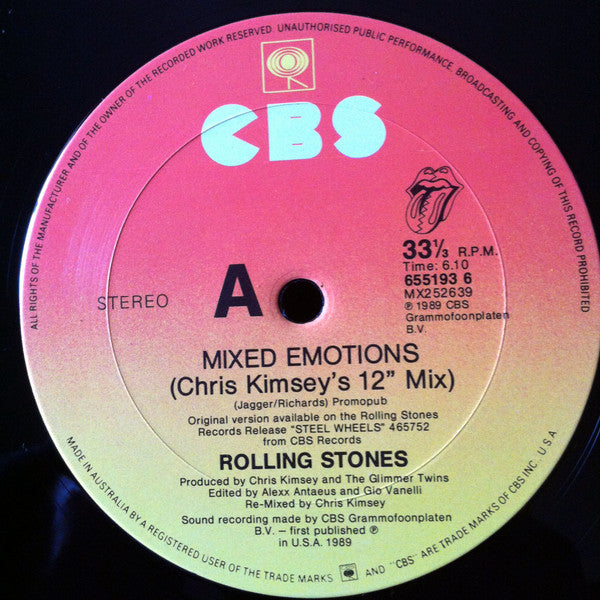 The Rolling Stones : Mixed Emotions (12&quot;)