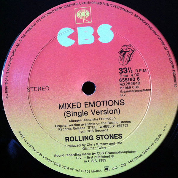 The Rolling Stones : Mixed Emotions (12")