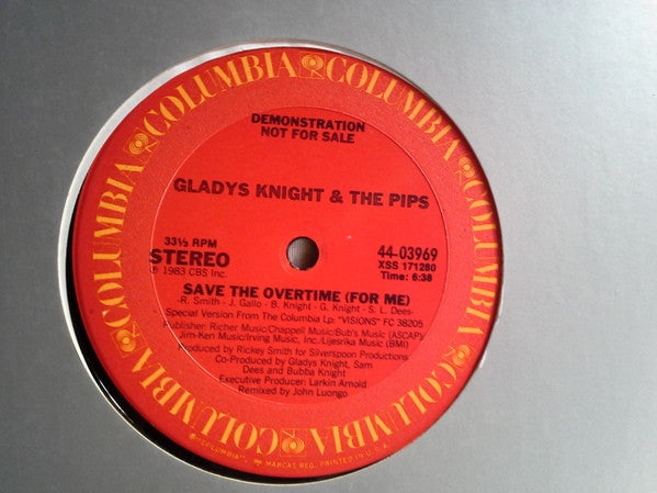 Gladys Knight And The Pips : Save The Overtime (For Me) (12&quot;, Promo)