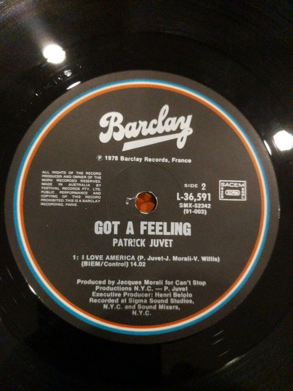 Patrick Juvet : Got A Feeling (LP, Album)