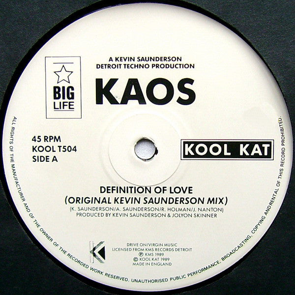 Kaos : Definition Of Love (12", Single)