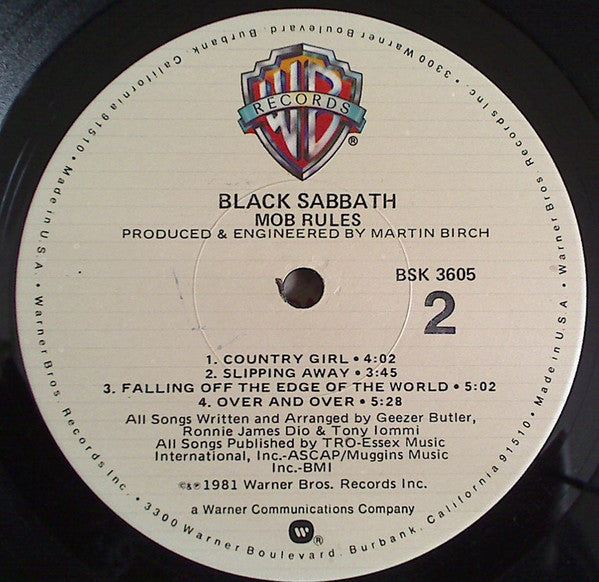 Black Sabbath : Mob Rules (LP, Album)