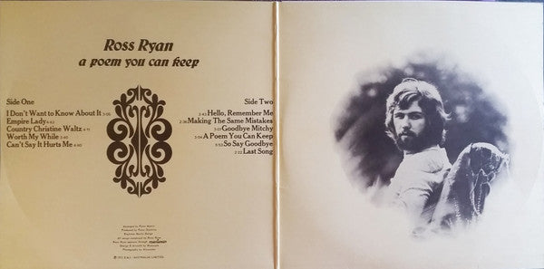 Ross Ryan : A Poem You Can Keep (LP, Album, Gat)