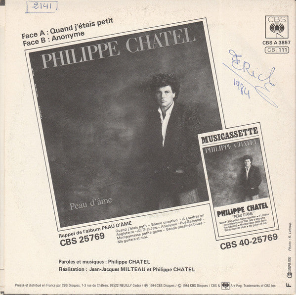 Philippe Chatel : Quand J'Etais Petit (7", Single)