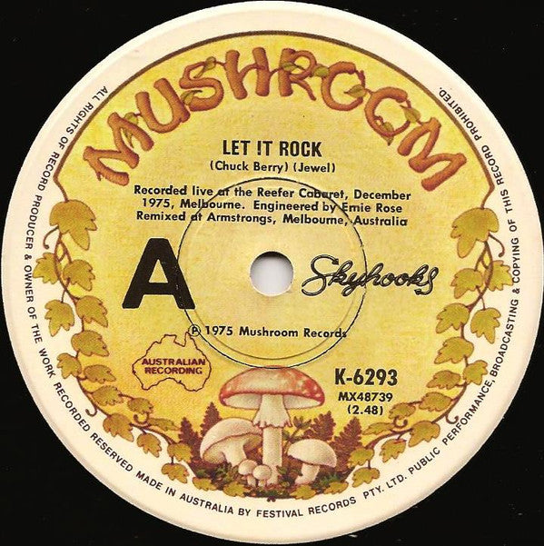 Skyhooks : Let It Rock (7", Single)