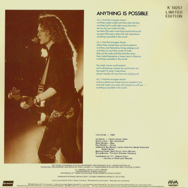 Icehouse, Flowers (4) : Anything Is Possible - Tenth Anniversary Bonus Pack (2x7", Single, Ltd, Gat)