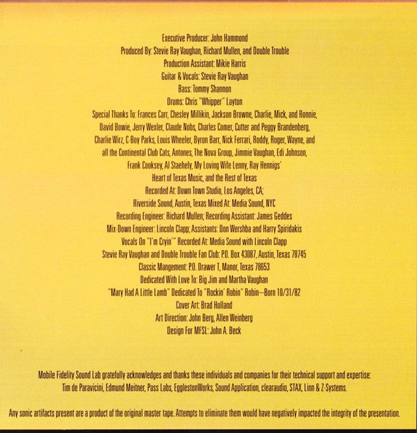 Stevie Ray Vaughan And Double Trouble* : Texas Flood (SACD, Hybrid, Album, Ltd, Num, RE)