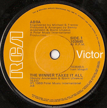 ABBA : The Winner Takes It All (7", Single)