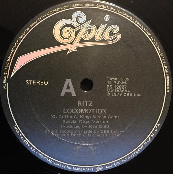 Ritz : Locomotion (12&quot;, Single)