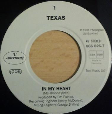 Texas : In My Heart (7", Single)