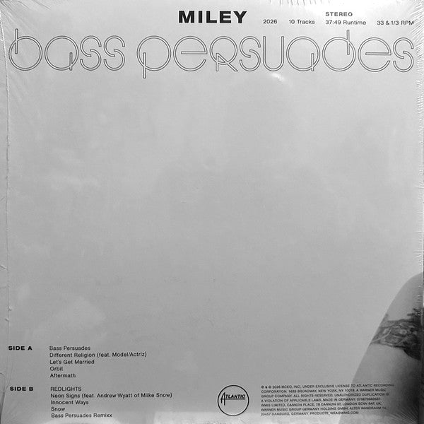 Miley* : Bass Persuades (LP, Album)
