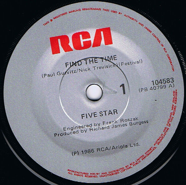Five Star : Find The Time (7", Single)