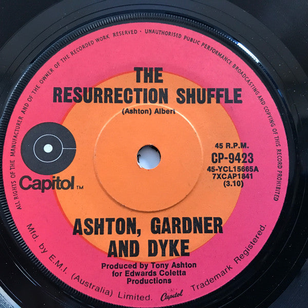 Ashton, Gardner &amp; Dyke : The Resurrection Shuffle (7&quot;, Single)