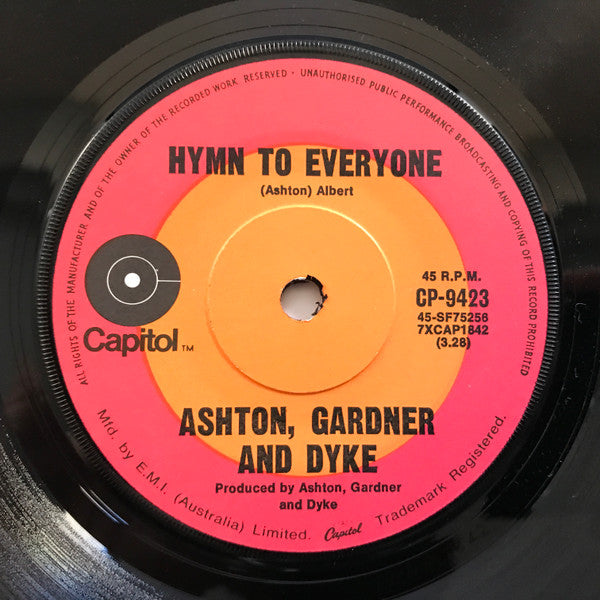 Ashton, Gardner & Dyke : The Resurrection Shuffle (7", Single)